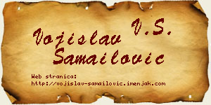 Vojislav Samailović vizit kartica